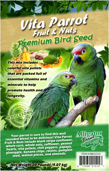 Vita Parrot Fruit & Nuts Premium Bird Seed 20-lbs
