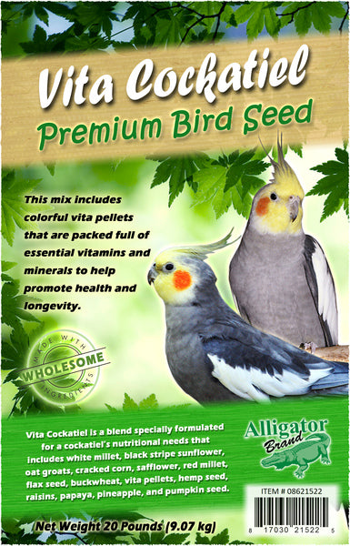 Vita Cockatiel Premium Bird Seed 20-lbs