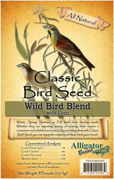 Bird Seed - Classic Wild Bird Blend with Corn 5-lbs