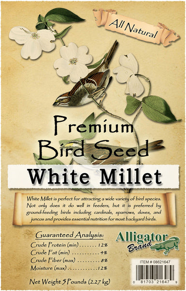 Bird Seed - Premium White Millet 5-lbs
