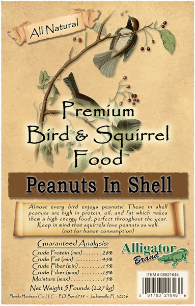 Bird Seed - Premium Peanuts in Shell 5-lbs