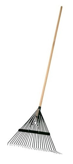 Leaf Rake Premium Series 24-Tine 24" with Wood Handle 65.5"