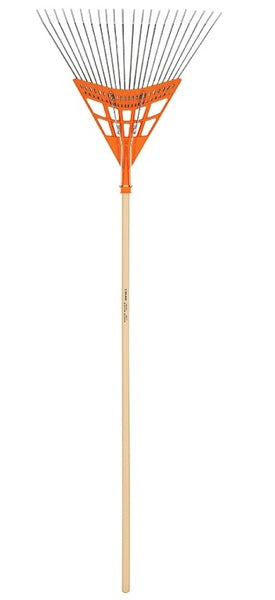 Leaf Rake Premium Series 22-Tine 22" with Wood Handle 63.5"