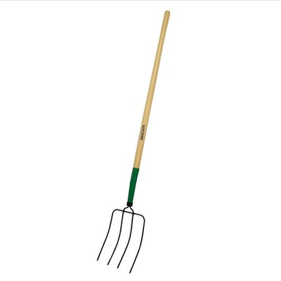 Manure Fork 4-Tine 8.25" with Wood Handle