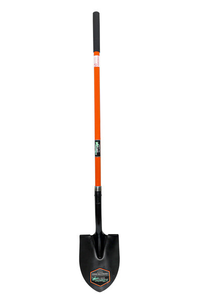 Round Point Shovel w/ Long Steel Handle