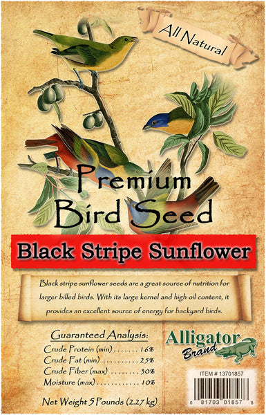 Bird Seed - Premium Black Stripe Sunflower 5-lbs