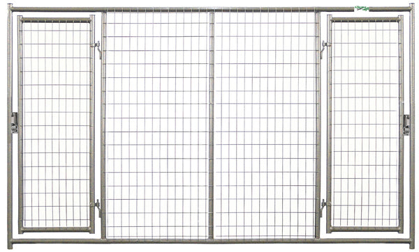 Dog Kennel Side Panel with Double Entrance Doors 10ft Hot Dipped Galvanized