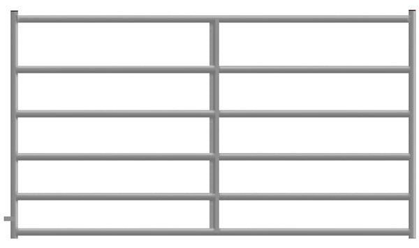 Gate 6-Bar Square Corner 8ft - Galvanized
