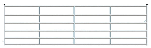 Gate 6-Bar Square Corner 16ft - Galvanized