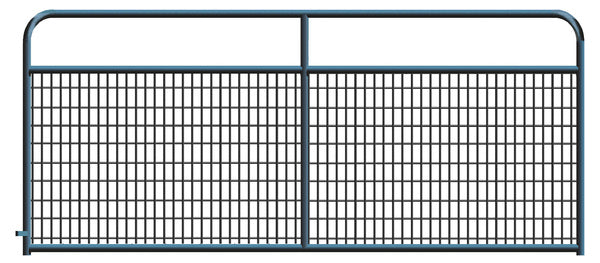 Gate Wired (2x4) Round Corner 10ft - Galvanized Black