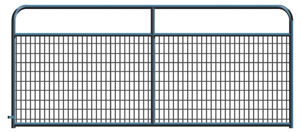 Gate Wired (2x4) Round Corner 12ft - Galvanized Black
