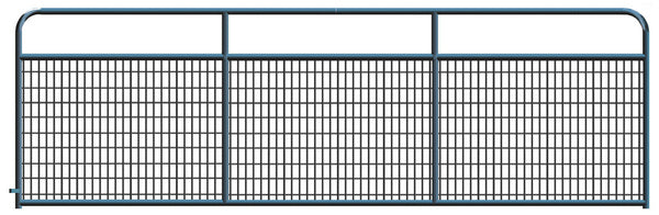 Gate Wired (2x4) Round Corner 14ft - Galvanized Black