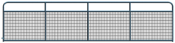 Gate Wired (2x4) Round Corner 16ft - Galvanized Black
