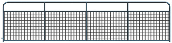 Gate Wired (2x4) Round Corner 18ft - Galvanized Black
