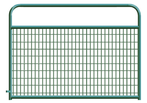 Gate Wired (2x4) Round Corner 4ft - Galvanized Green