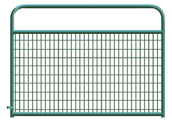 Gate Wired (2x4) Round Corner 6ft - Galvanized Green