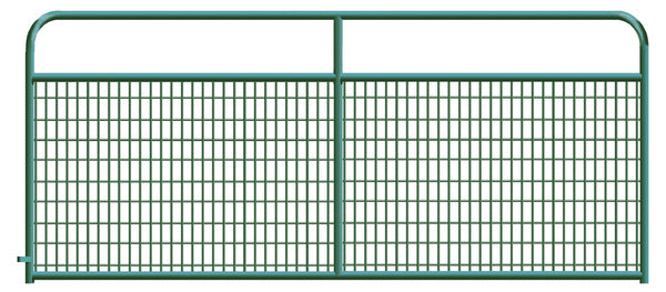Gate Wired (2x4) Round Corner 8ft - Galvanized Green