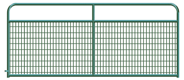 Gate Wired (2x4) Round Corner 10ft - Galvanized Green