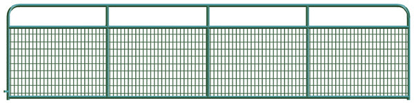 Gate Wired (2x4) Round Corner 16ft - Galvanized Green