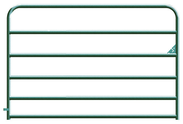 Gate 6-Bar Round Corner 4ft - Galvanized Green