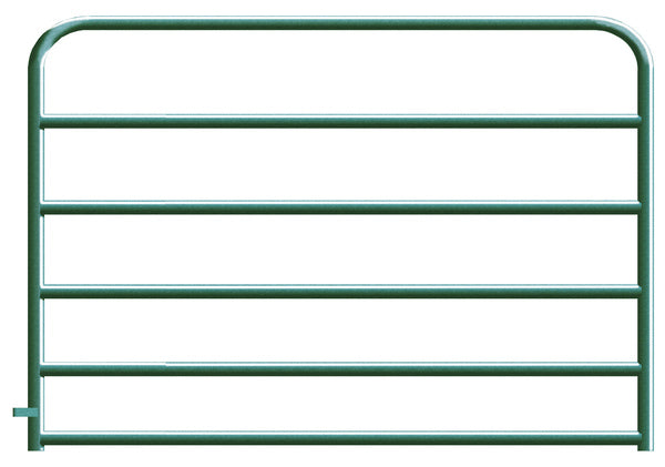 Gate 6-Bar Round Corner 6ft - Galvanized Green