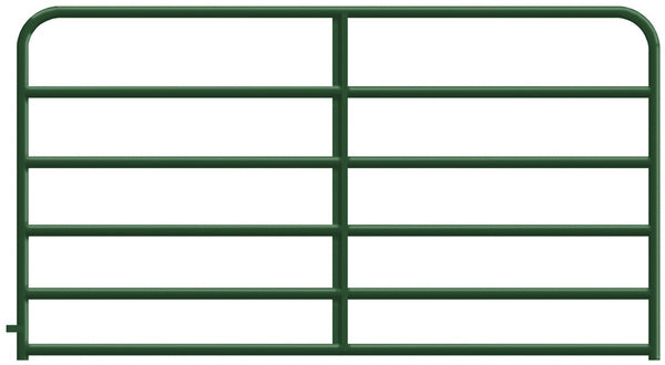 Gate 6-Bar Round Corner 8ft - Galvanized Green