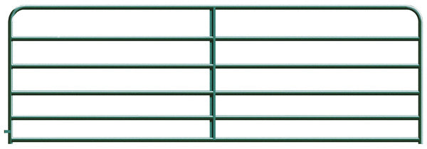 Gate 6-Bar Round Corner 12ft - Galvanized Green