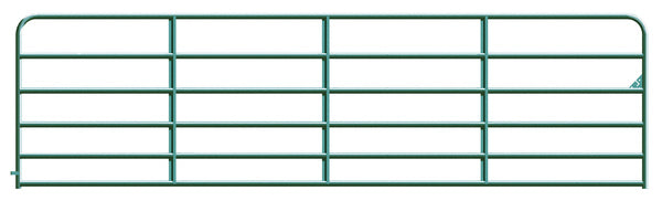 Gate 6-Bar Round Corner 16ft - Galvanized Green