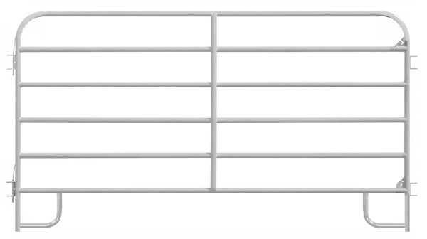 Corral Panel 6-Bar Round Corner 10ft - Galvanized
