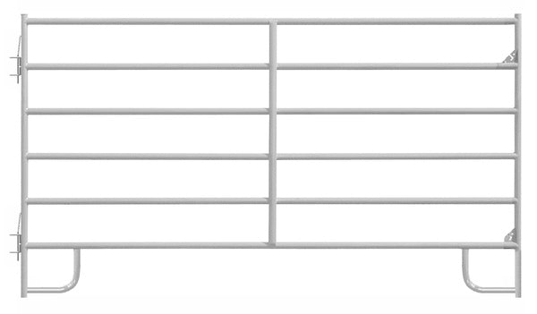Alligator Brand 6 Bar Heavy-Duty Galvanized Square Corner 10 ft. Corral Panel
