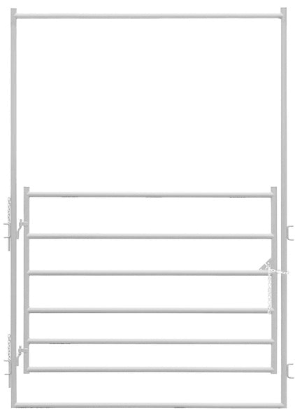 Alligator Brand 6 Bar Heavy-Duty Galvanized Round Corner 6 ft. Entrance Panel