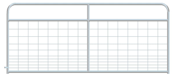 Mesh Gate Hog Round Corner 8ft - Galvanized
