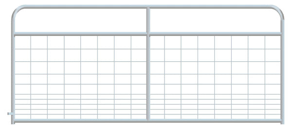 Mesh Gate Hog Round Corner 10ft - Galvanized