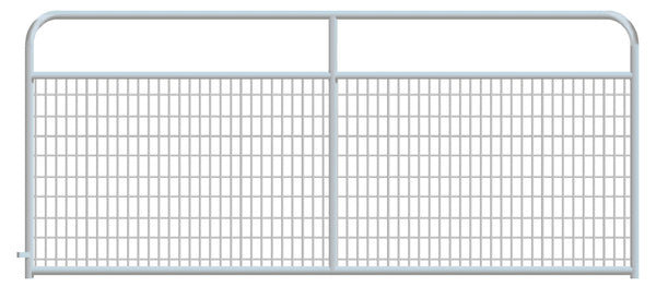 Gate Wired (2x4) Round Corner 12ft - Galvanized