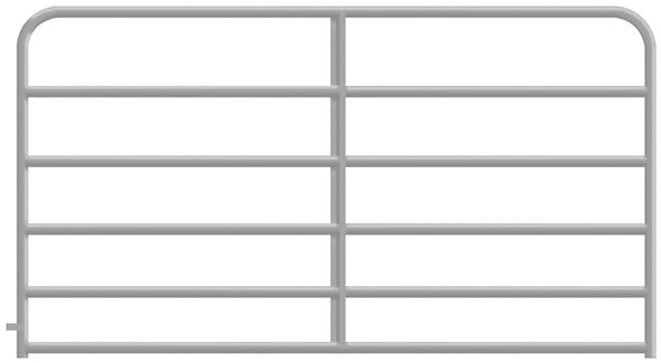 Gate 6-Bar Round Corner 8ft - Galvanized