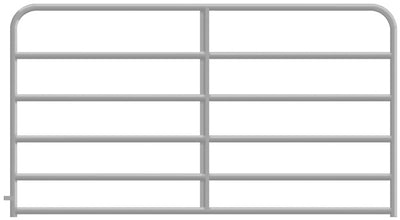Gate 6-Bar Round Corner 8ft - Galvanized