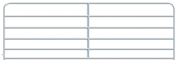 Gate 6-Bar Round Corner 12ft - Galvanized