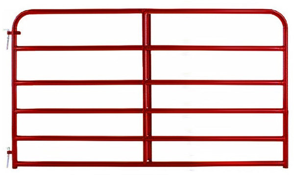 Gate 6-Bar Round Corner 8ft Red