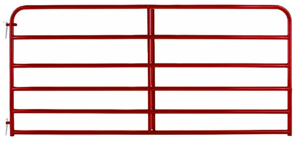Gate 6-Bar Round Corner 10ft Red