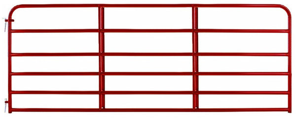 Gate 6-Bar Round Corner 12ft Red