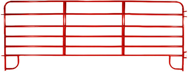 Corral Panel 6-Bar Round Corner 12ft Red