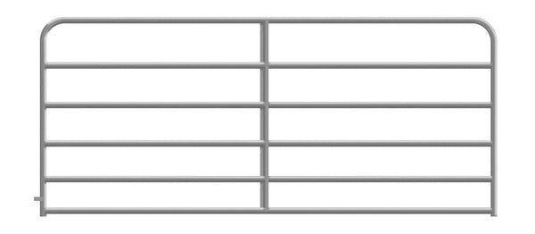 Alligator Brand 6-Bar Galvanized Round Corner 10 ft. Gate