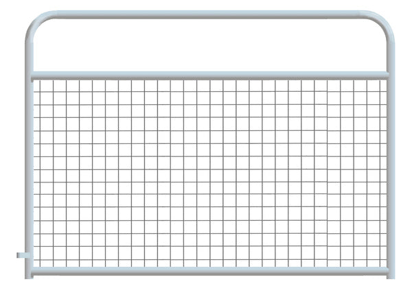 4" x 4" Wire Mesh Galvanized Round Corner 4 ft. Gate