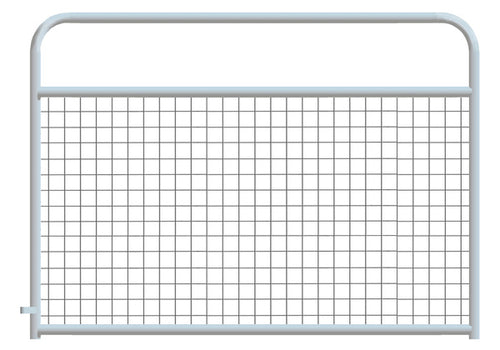 4" x 4" Wire Mesh Galvanized Round Corner 4 ft. Gate