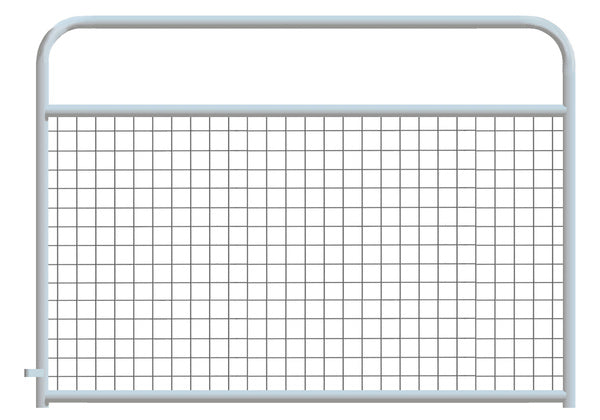 4" x 4" Wire Mesh Galvanized Round Corner 6 ft. Gate