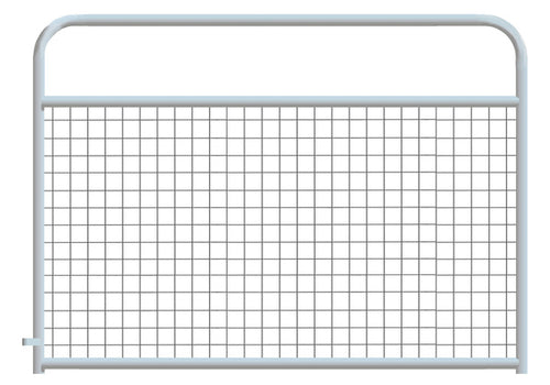 4" x 4" Wire Mesh Galvanized Round Corner 6 ft. Gate