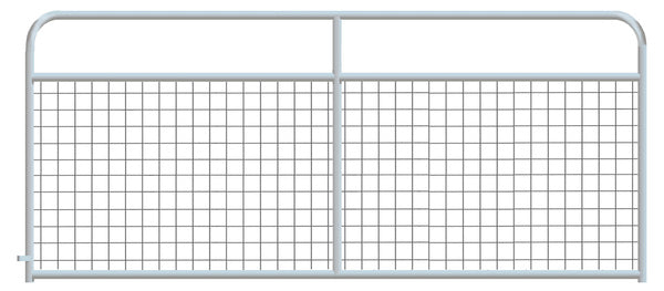 4" x 4" Wire Mesh Galvanized Round Corner 8 ft. Gate