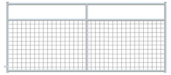 4" x 4" Wire Mesh Galvanized Square Corner 12 ft. Gate