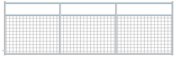 4" x 4" Wire Mesh Galvanized Square Corner 14 ft. Gate