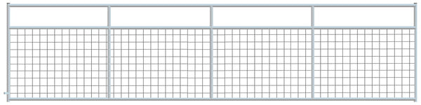2" x 4" Wire Mesh Galvanized Square Corner 16 ft. Gate